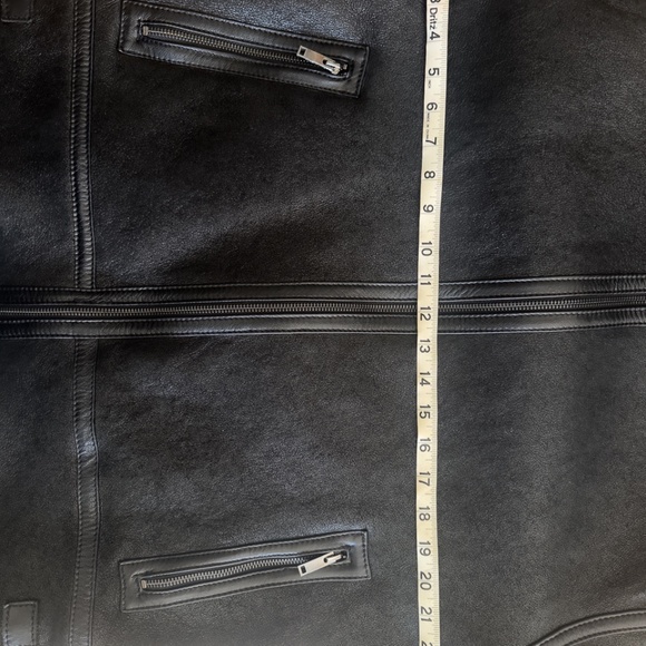 Custom Blake Hedley Black Shearling Jacket XL - Picture 10 of 16